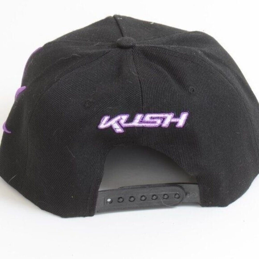 NEW KUSH Snapback Rasta Purple Black Cap Baseball Hat Adjustable Hat NEW - Picture 5 of 8